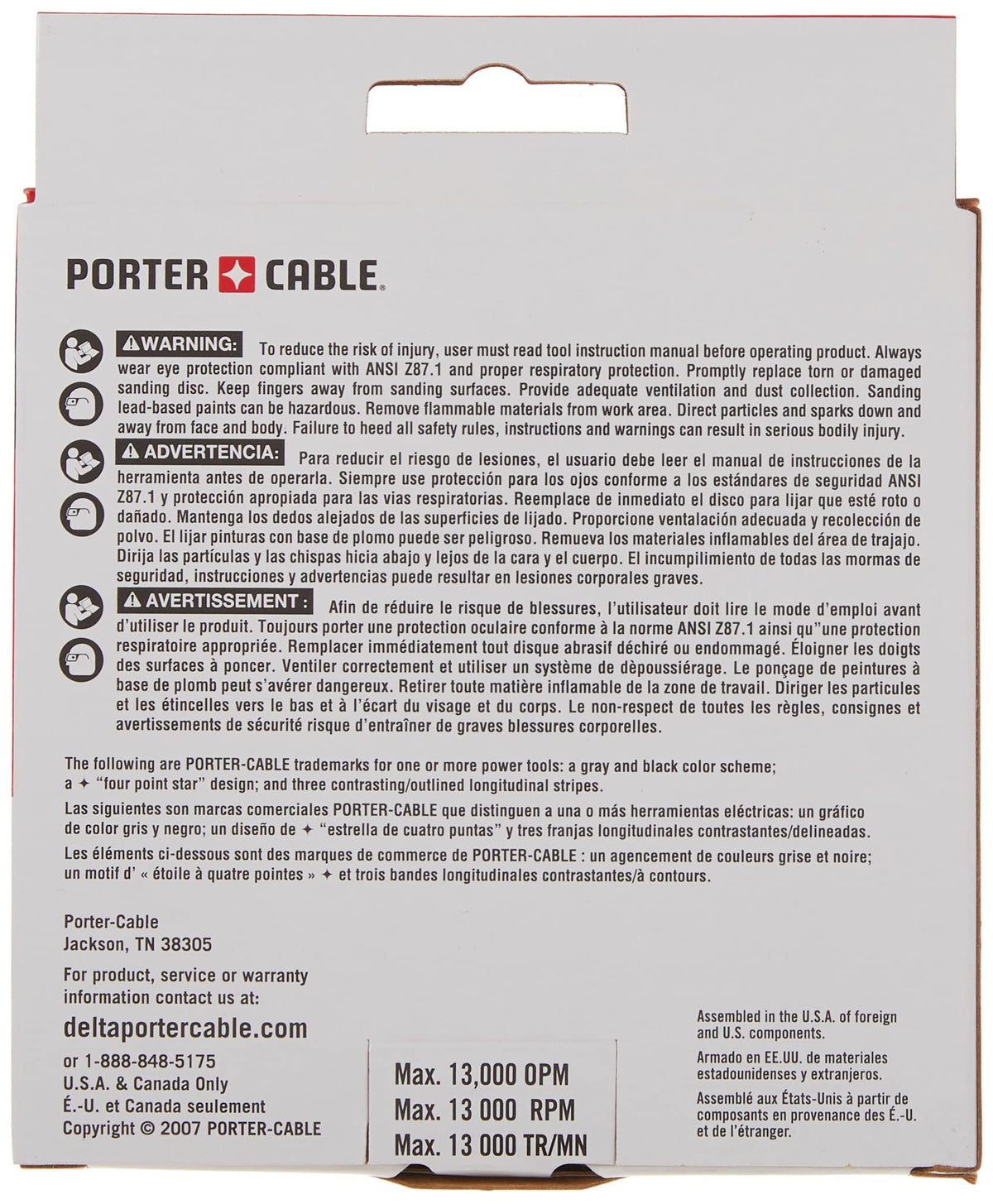 PORTER-CABLE 333 sander replacement pad for sustained sanding performance