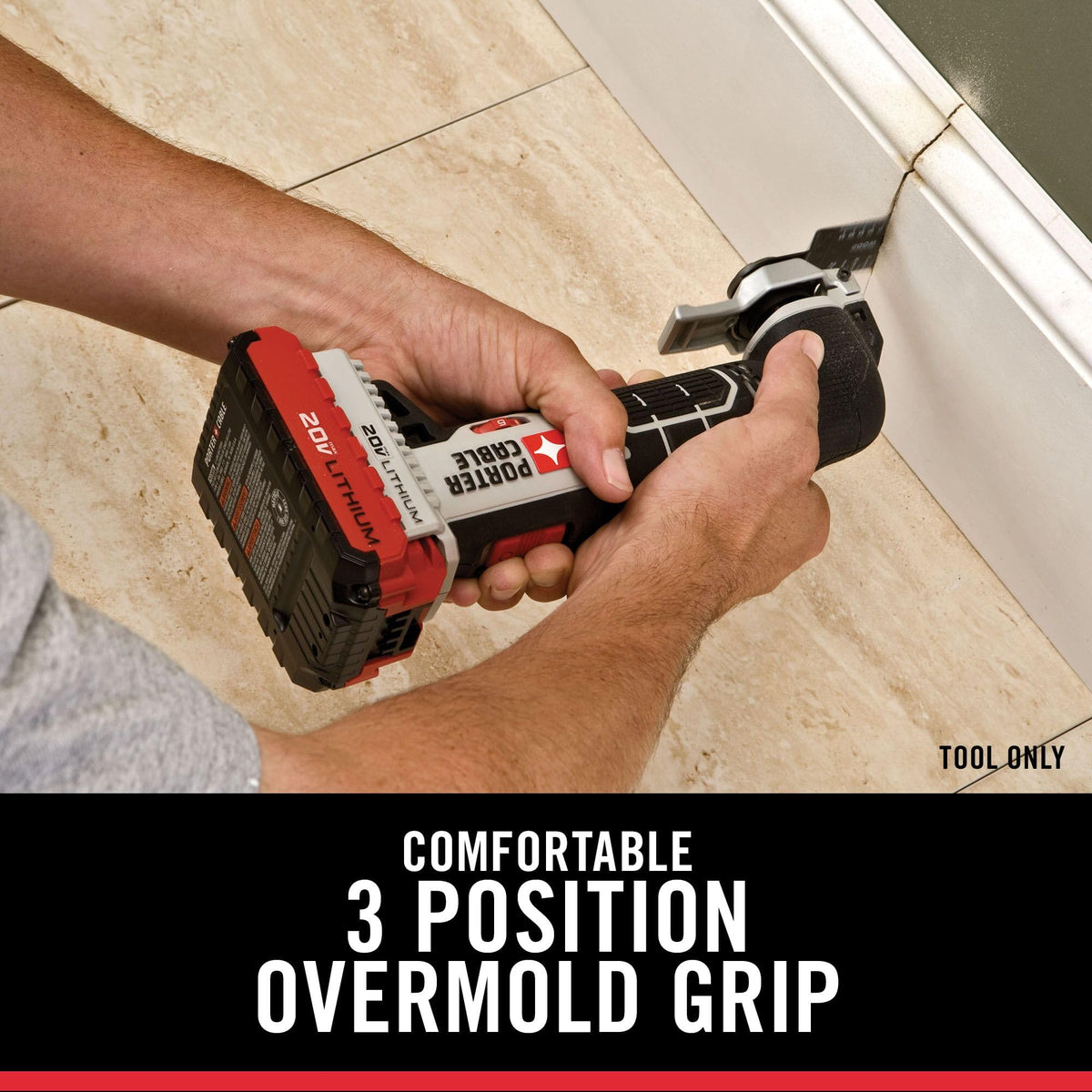 Porter-Cable battery and charger sold separately for cordless setup