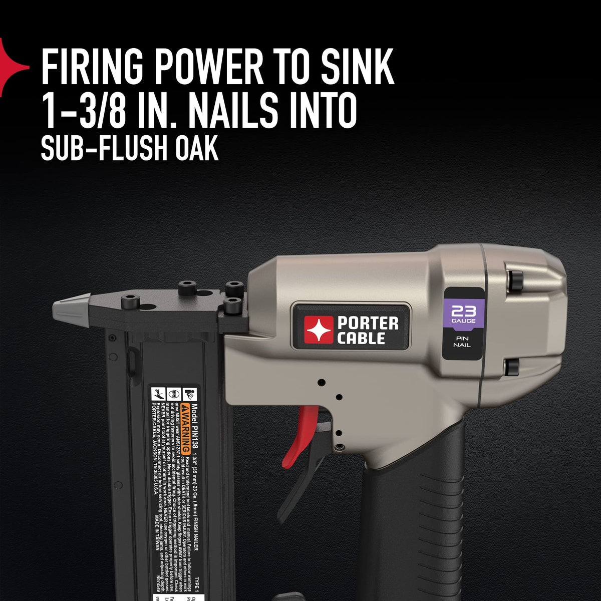 Porter-Cable pin nailer dry-fire lock-out preventing misfires