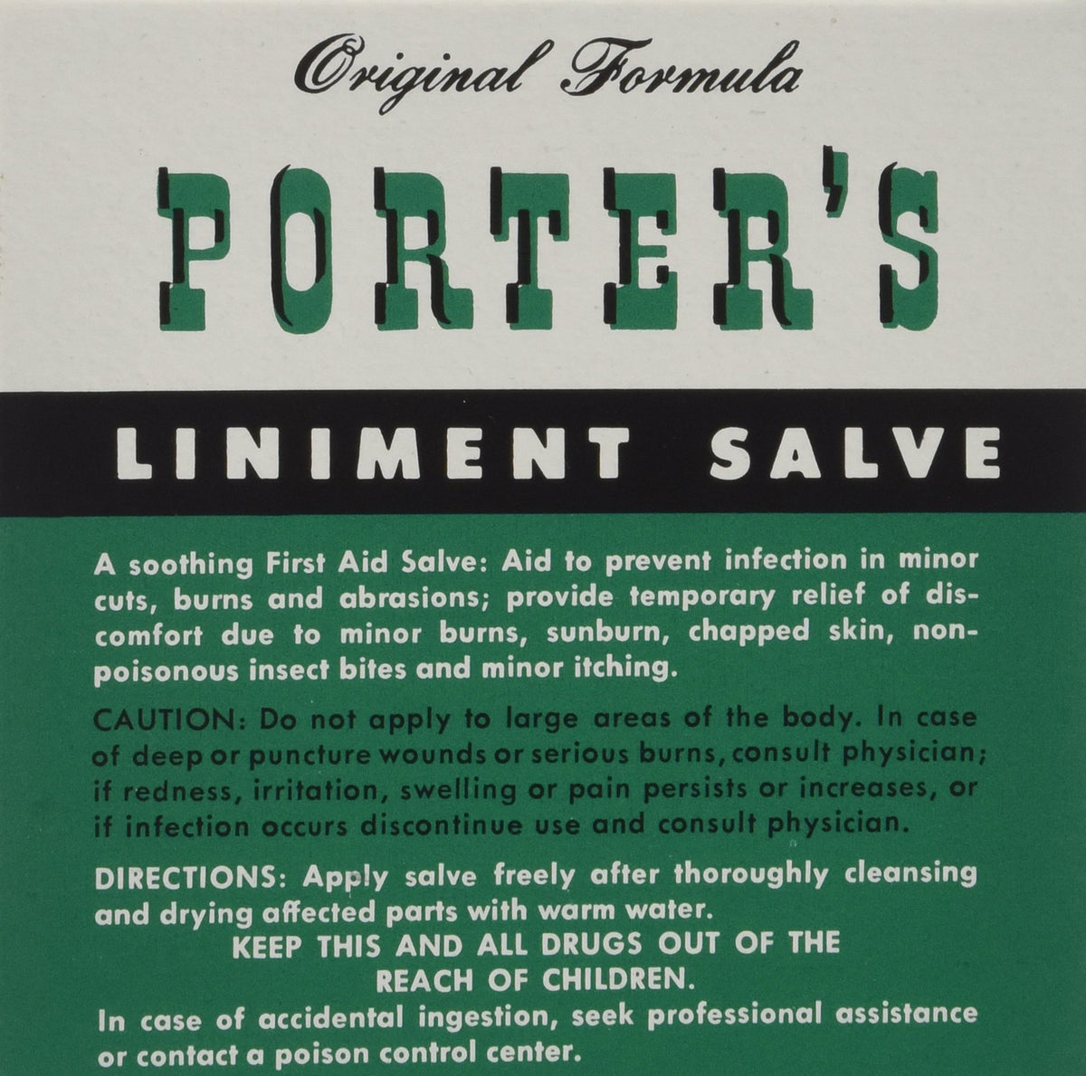 Porter's Liniment Salve application scene showing gentle topical use