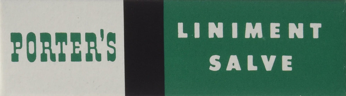 Porter's Liniment Salve packaging for home or travel storage