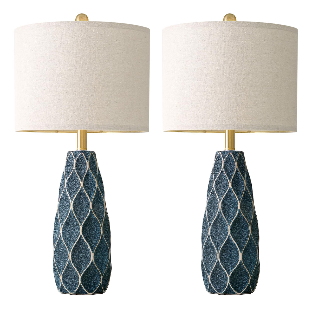 PORTRES office desk lamp blue ceramic for workspace focus