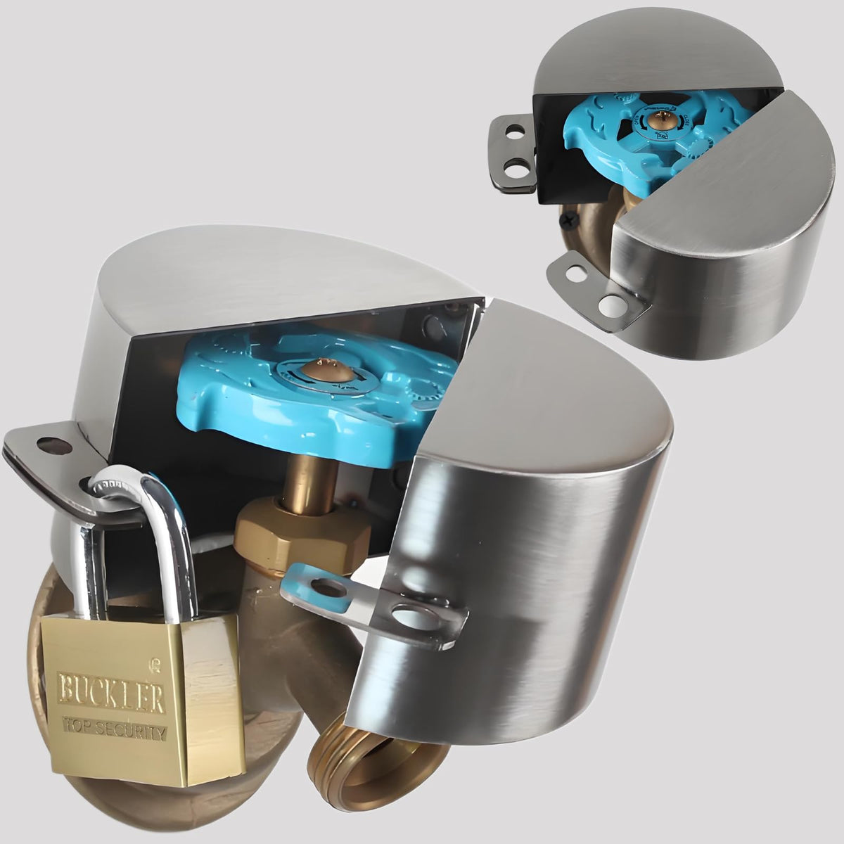 Posnaland outdoor faucet lock cover protects water access in homes.