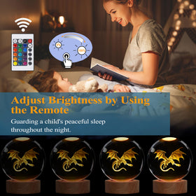 POSSHE Dragon Night Light easy on-off switch for quick use