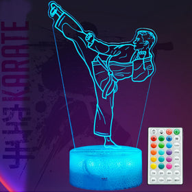 POSSHE Karate night light illusion casts vivid 3D karate imagery for kids' rooms