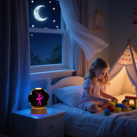 POSSHE modern desk or bedside decor adds soft glow and whimsy.