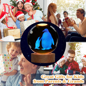 POSSHE Penguin Night Light offers 16 color options for ambience.