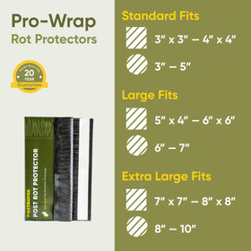 Postsaver Pro-Wrap dual-layer protection seals moisture from timber.