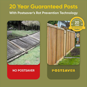 Postsaver Pro-Wrap installation with heat gun highlights easy application.