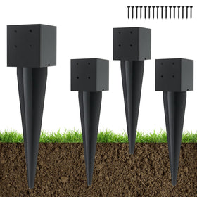 POSTYBAY 4x4 fence post anchor provides secure outdoor fencing.