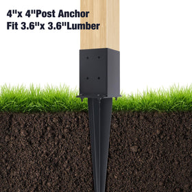 POSTYBAY black powder-coated finish resists rust and weather.