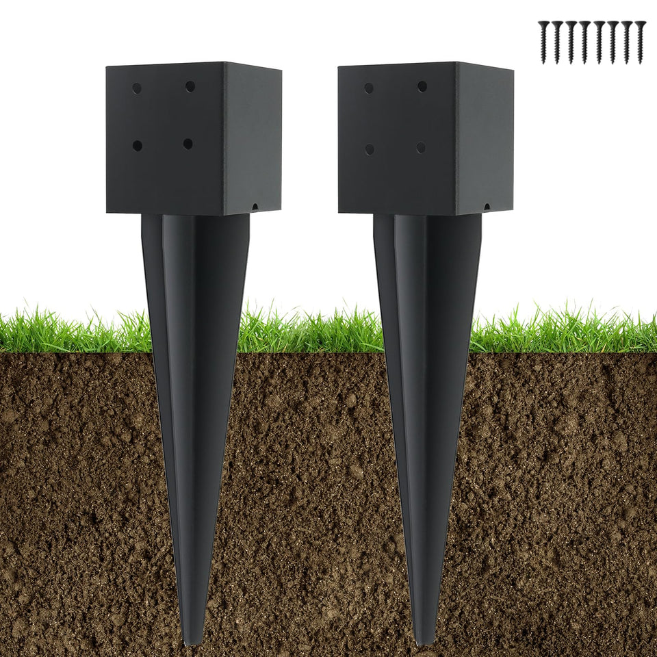 POSTYBAY fence post anchor 16 inch with sturdy, rust resistant spike for outdoor use
