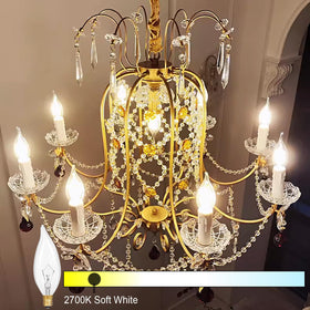 Potanro E12 bulb with 360-degree beam for even room illumination.