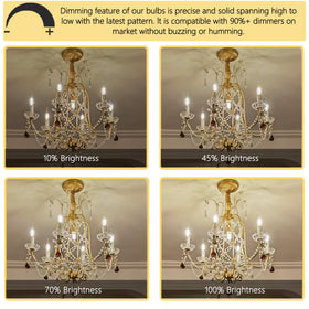 Potanro E12 dimmable bulb enables adjustable brightness.