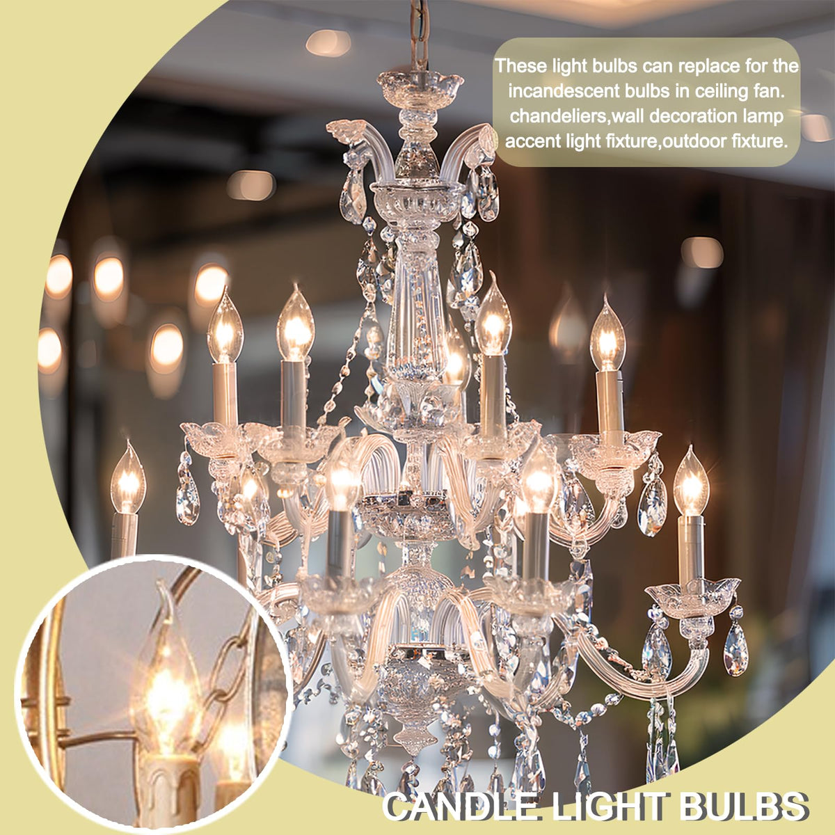 Potanro E12 2700K warm white bulb for cozy ambience.
