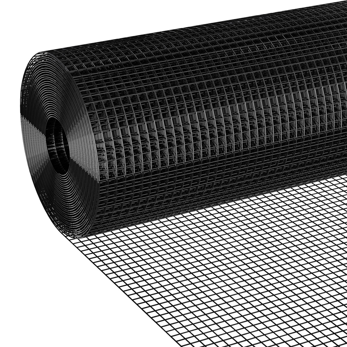 Potnet black hardware cloth half-inch mesh roll for outdoor fencing and protection
