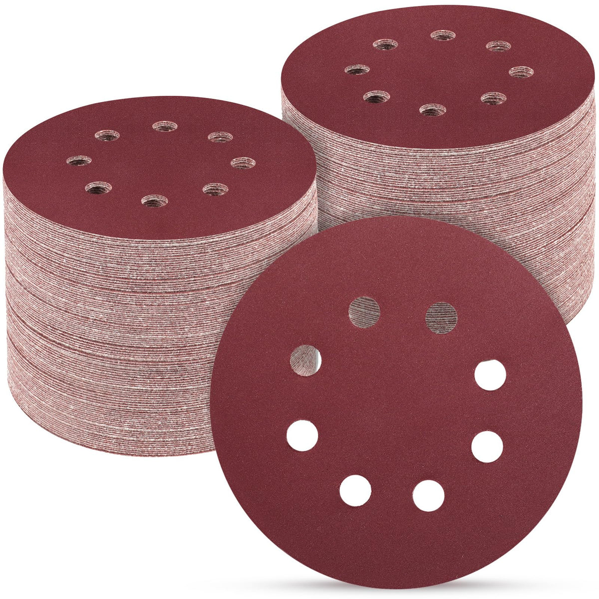 POTUINOM 5 inch discs 800 grit with 8-hole design for dust-free sanding