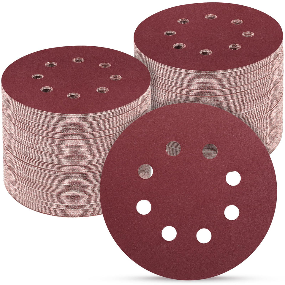 POTUINOM 5 inch discs 800 grit with 8-hole design for dust-free sanding