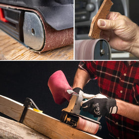 POTUINOM 3x21 belt sander compatibility for heavy-duty stripping