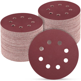 POTUINOM 5-inch sanding disc with 8 holes for fast material removal.