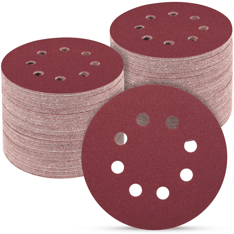 POTUINOM 5-inch sanding disc with 8-hole adhesion for strong hold
