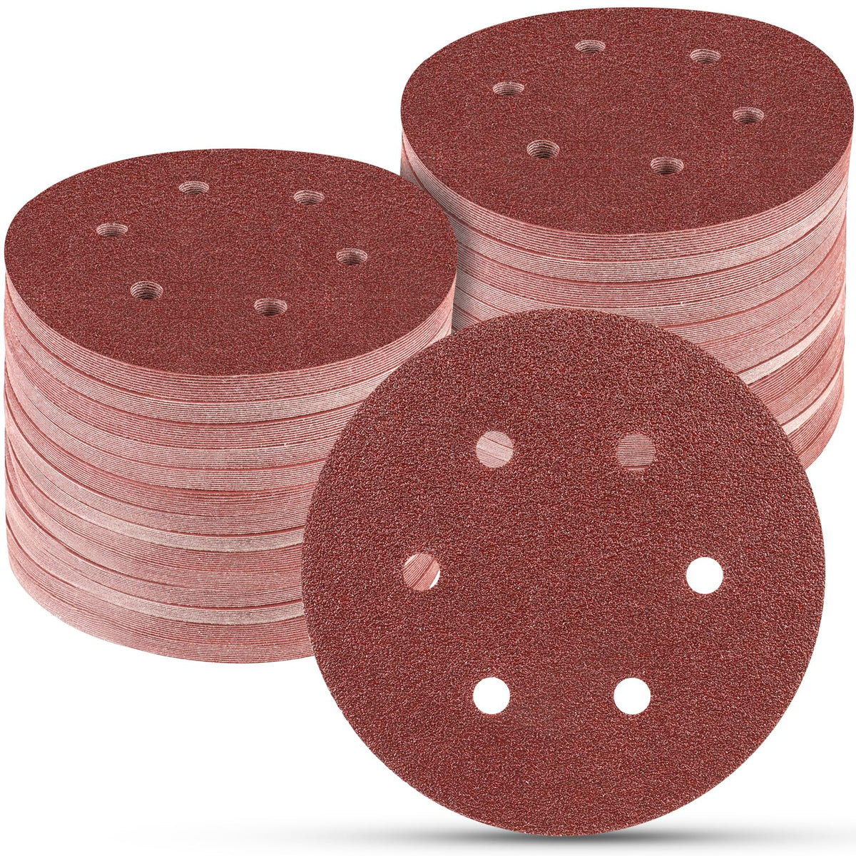 POTUINOM 6-inch sanding disc 40 grit with 6-hole design for strong adhesion.