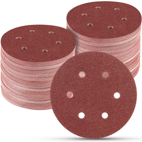POTUINOM 6-inch sanding disc 40 grit with 6-hole design for strong adhesion.