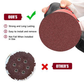 POTUINOM 6-inch disc with hook-and-loop backing for quick changes