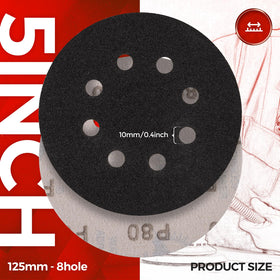 POTUINOM disc shows an 8-hole pattern for efficient dust extraction