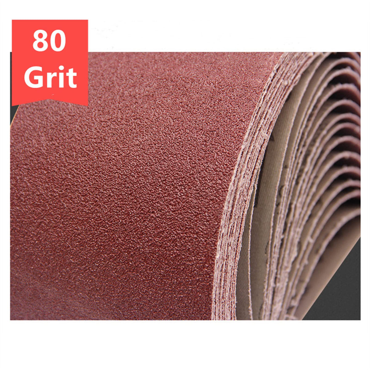 POTUINOM aluminum oxide 80 grit belt for durable wood and metal sanding