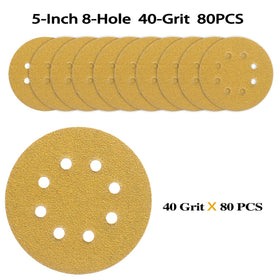 Potuinom gold-coated aluminium oxide disc for durable polishing on metal, wood, and plastic