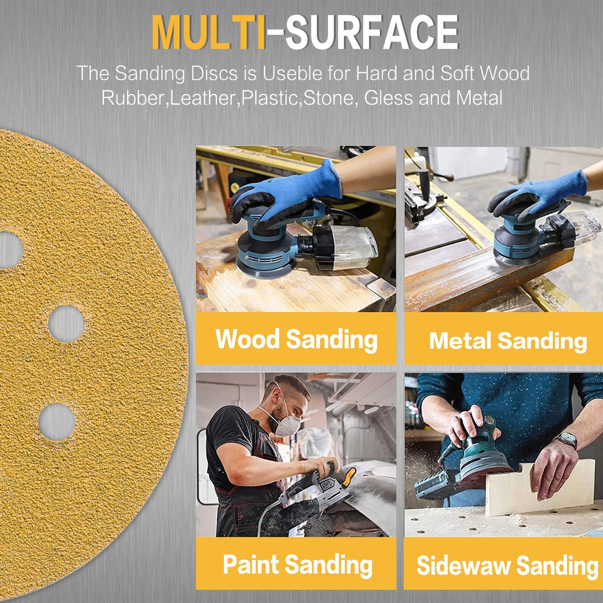 Potuinom 8-hole design enhances dust extraction and reduces clogging during sanding