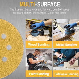 POTUINOM discs used on multiple materials for broad sanding capability