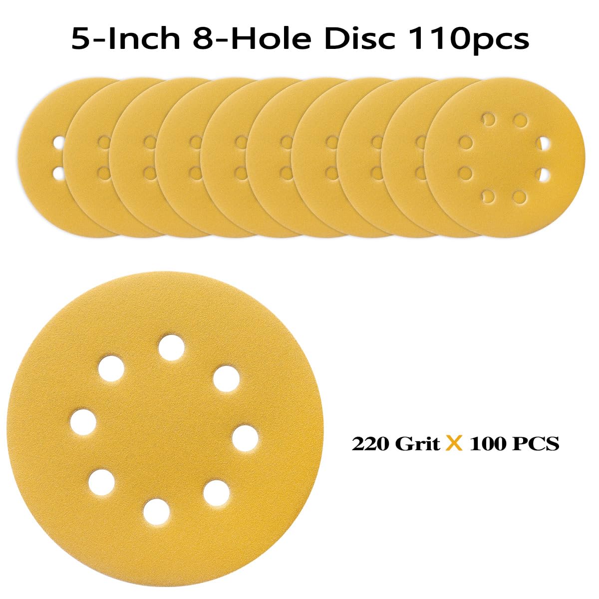 POTUINOM round sanding disc with hook-and-loop fastener for quick changes