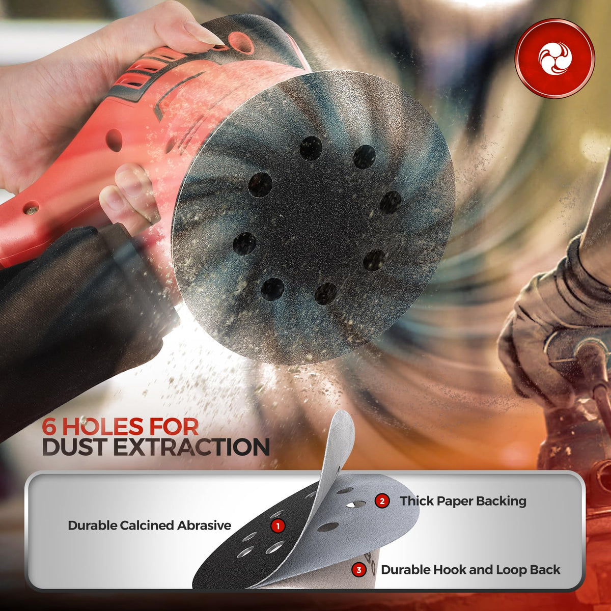 POTUINOM silicon carbide coated disc for durable, even sanding results