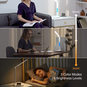 Poukaran lamp with anti-glare shade for comfortable lighting