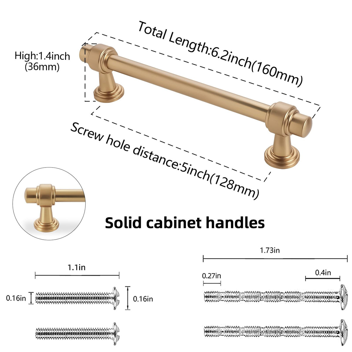 POVEFONK champagne bronze drawer pull for kitchen cabinets; modern farmhouse appeal.
