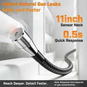 Povlen 3-mode indication alerts with sound, light, and display for quick gas checks