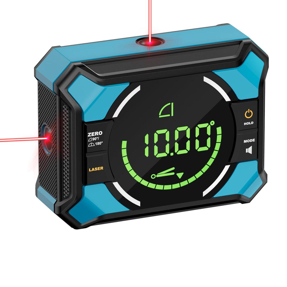 Povlen laser level with cross-lines for precise wall alignment.