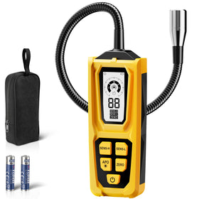 Povlen natural gas leak tester with 11-inch gooseneck inspecting behind appliances for leaks