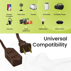 Power By GoGreen 20ft cord extended to reach lamps and electronics