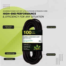 125V rating supports heavy tools and equipment use outdoors.