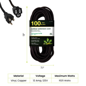 Power By GoGreen GG-13800BK molded plug provides quick, secure connections outdoors.