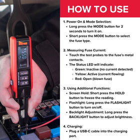 Power Probe PPFUSE built-in flashlight aids dark engine bays and panels