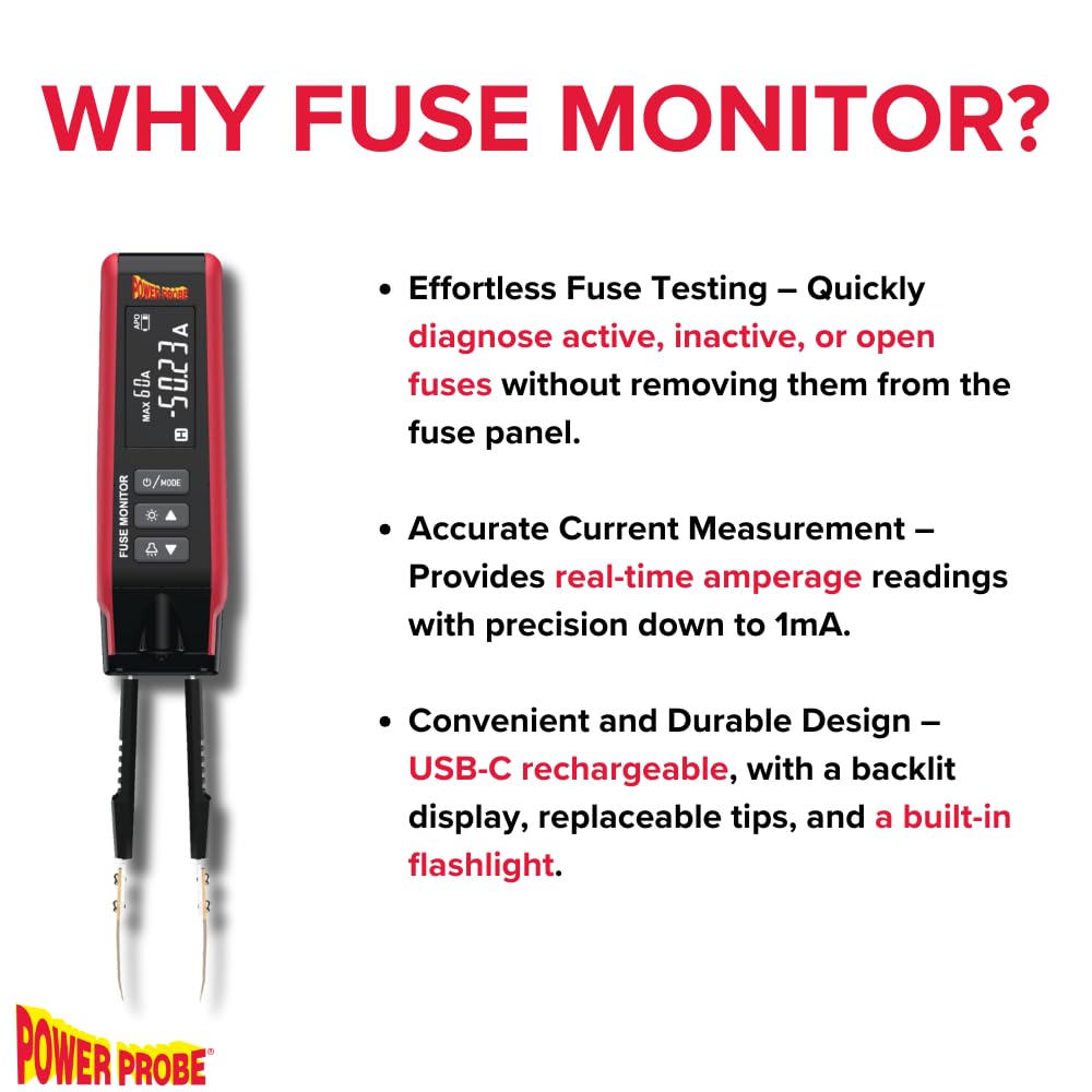 Power Probe PPFUSE fuse panel testing with color indicators at a glance