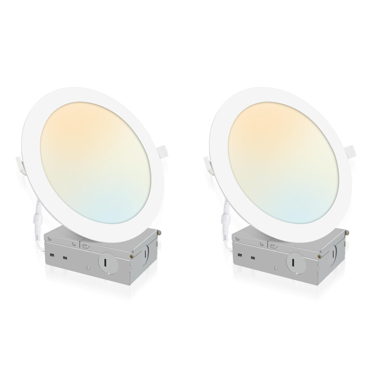 POWERASIA 2-Pack 7-Inch recessed light with dimmable five-CCT versatility for any room.