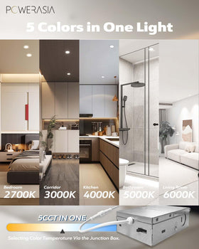 POWERASIA 7-Inch LED at 1300 lm consumes 16W, energy-efficient brightness.