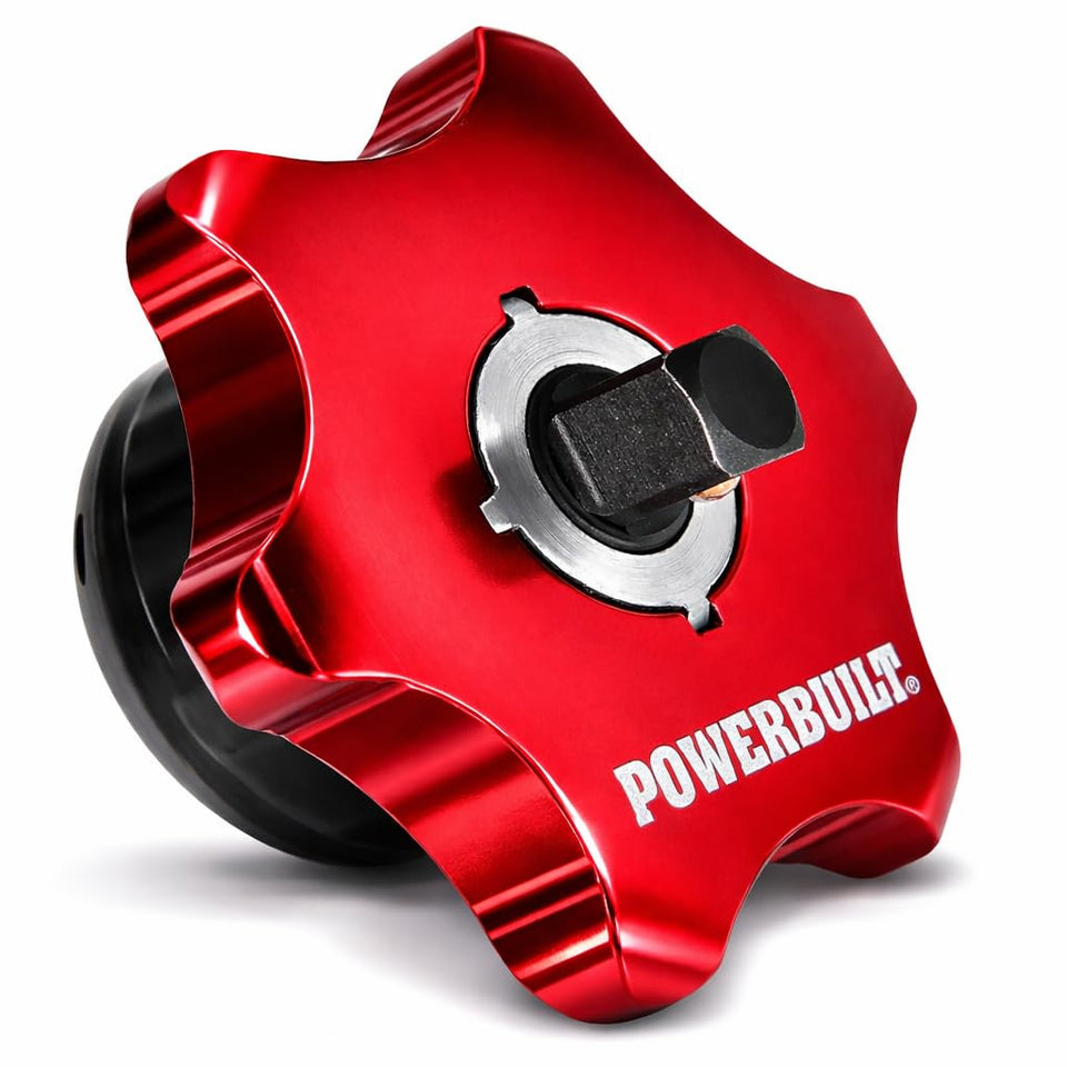 Powerbuilt 1/4-Inch Drive Finger Ratchet side view demonstrates compact reach for tight spaces.