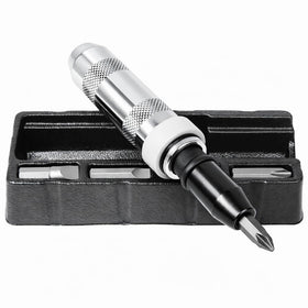Powerbuilt 648002 drive impact driver with hammer-ready body for rusted fasteners.