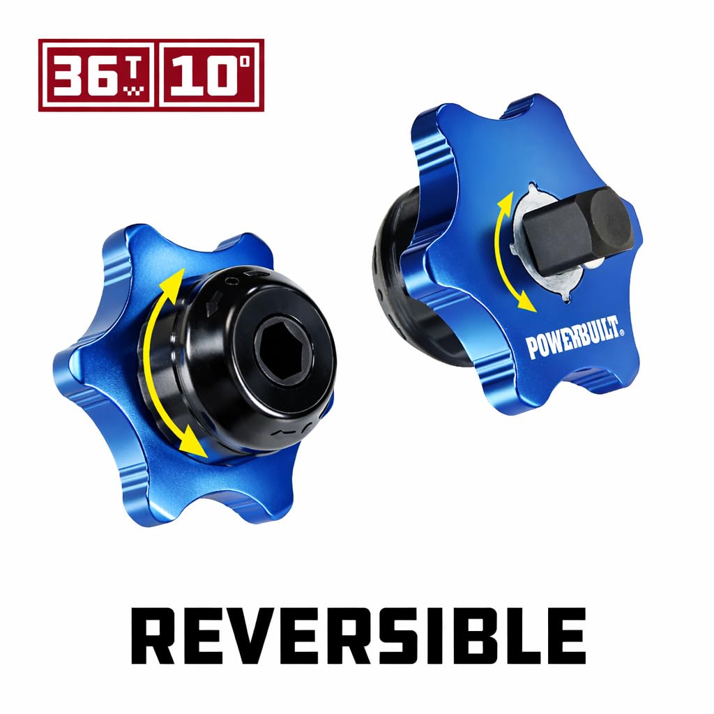 Powerbuilt blue anodized finish providing corrosion resistance and professional look